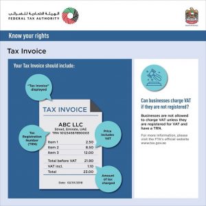 VAT Invoice Format UAE | FTA Tax invoice Format UAE | Tax Invoice UAE