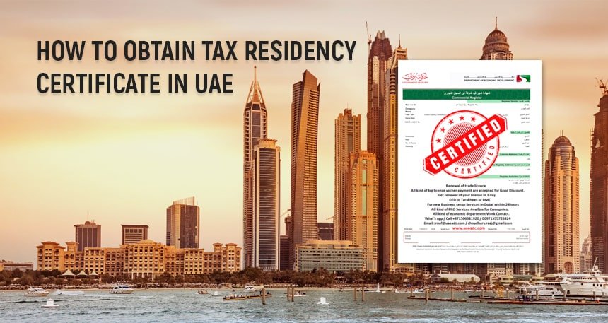 Tax Residency certificate UAE - Xact Auditing